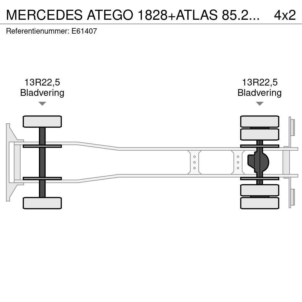 Mercedes-Benz ATEGO 1828+ATLAS 85.2+DALBY14T Camion cadru container