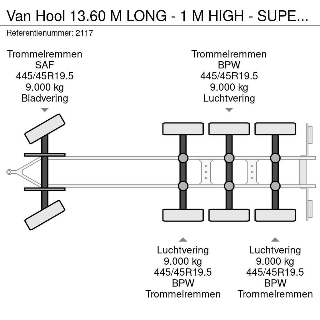Van Hool 13.60 M LONG - 1 M HIGH - SUPER SINGLE TIRES - DRU Pick up/Prelata