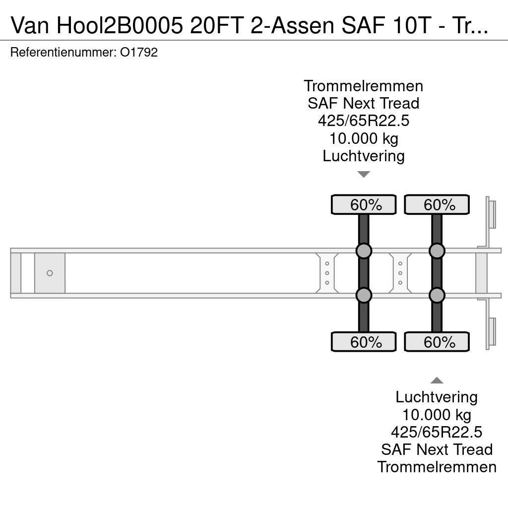 Van Hool 2B0005 20FT 2-Assen SAF 10T - Trommelremmen - Ferr Camion cu semi-remorca cu incarcator