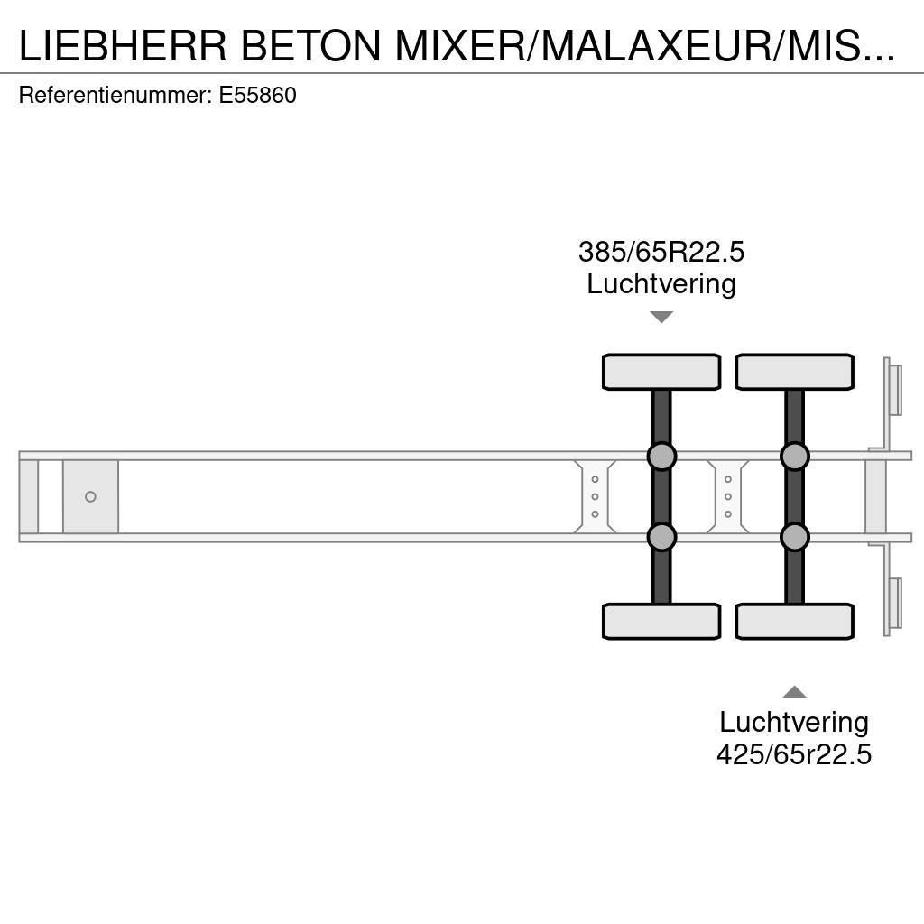 Liebherr BETON MIXER/MALAXEUR/MISCHER 12m³+Motor/Moteur Aux Alte semi-remorci