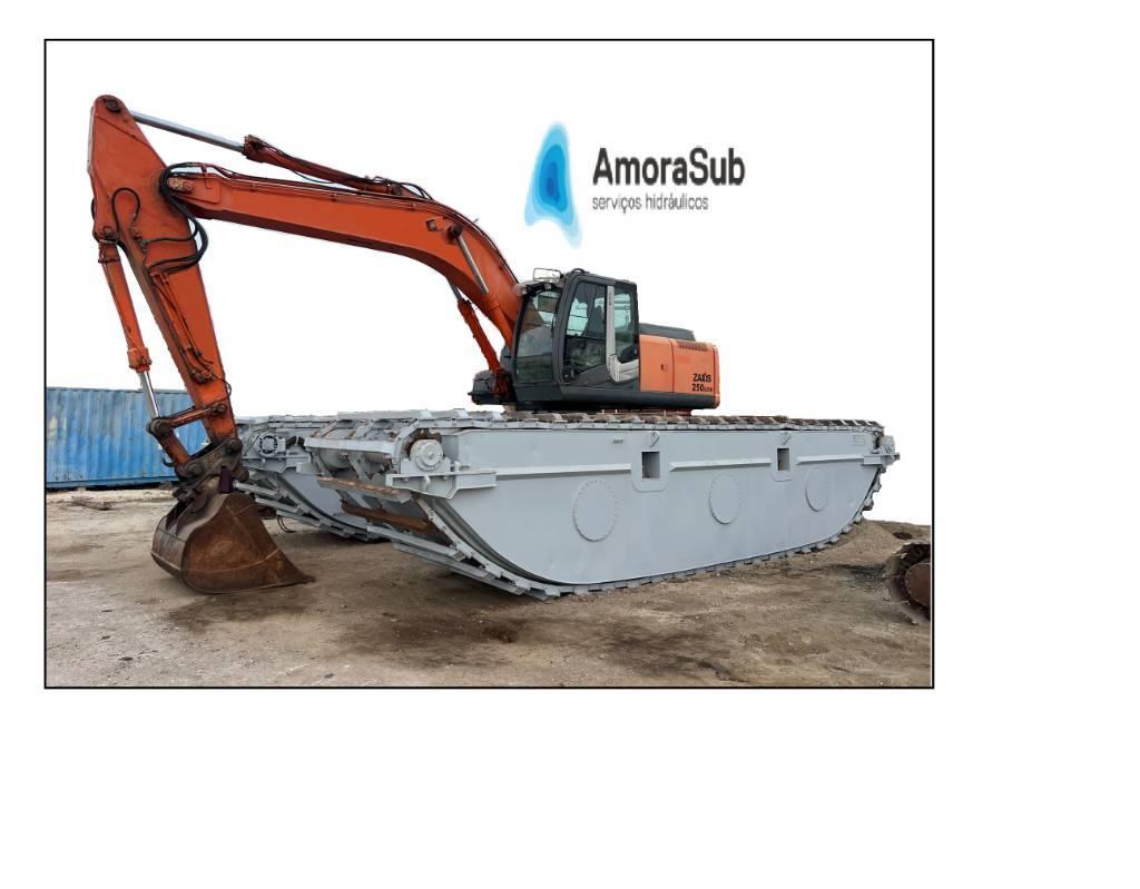  Amphibious Excavateur Hitachi 250 Long Reach 250 Excavator amfibiu