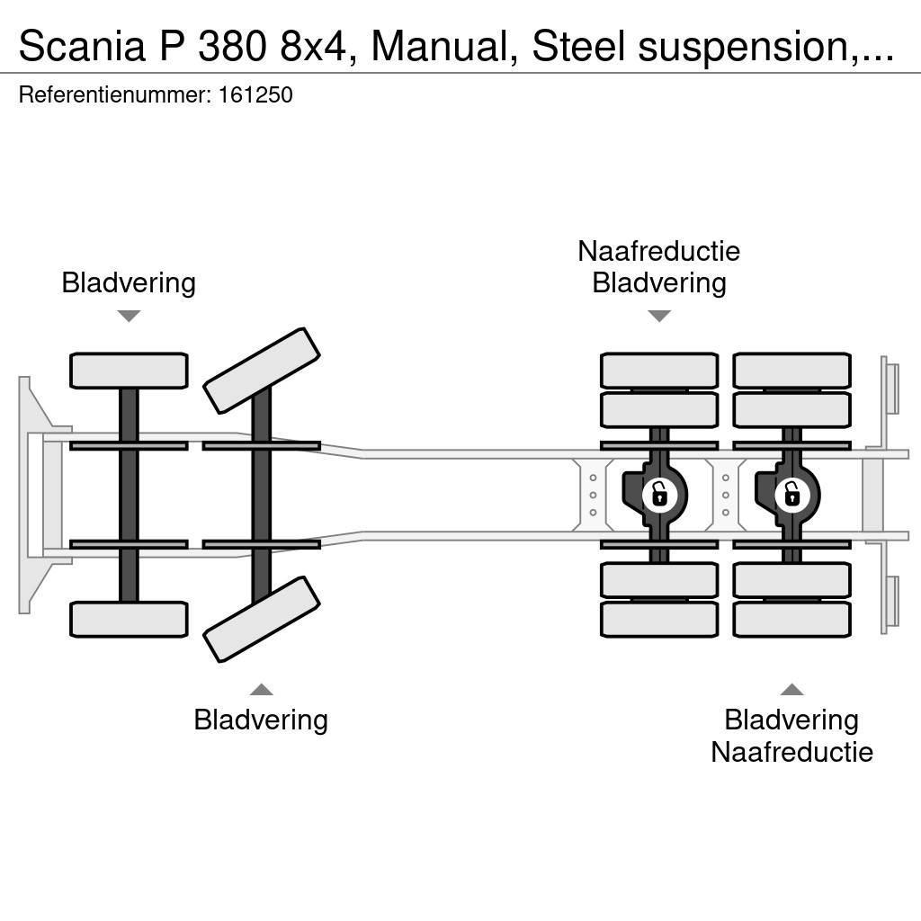 Scania P 380 8x4, Manual, Steel suspension, Liebherr, 9 M Betoniera
