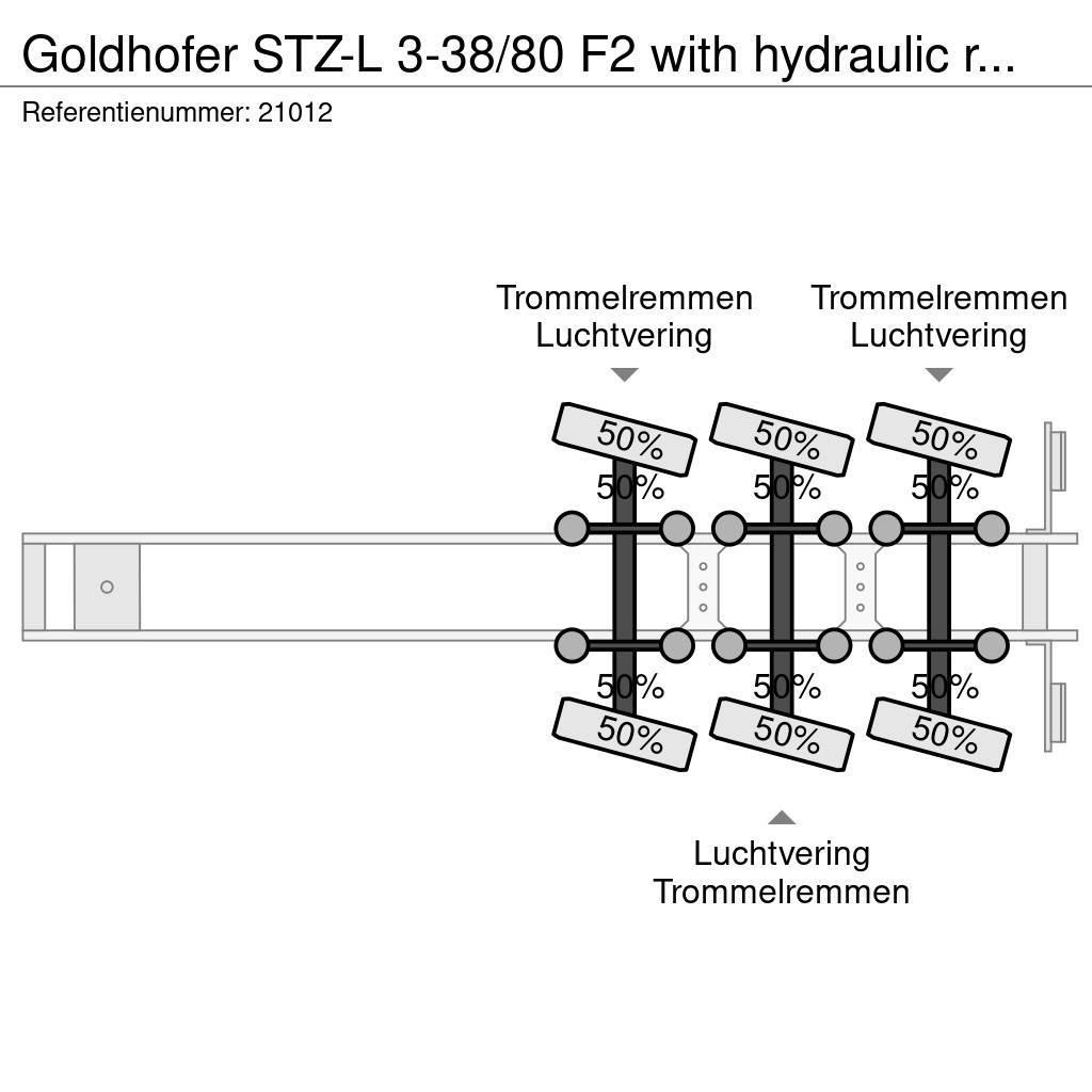 Goldhofer STZ-L 3-38/80 F2 with hydraulic ramps Semi-remorca agabaritica