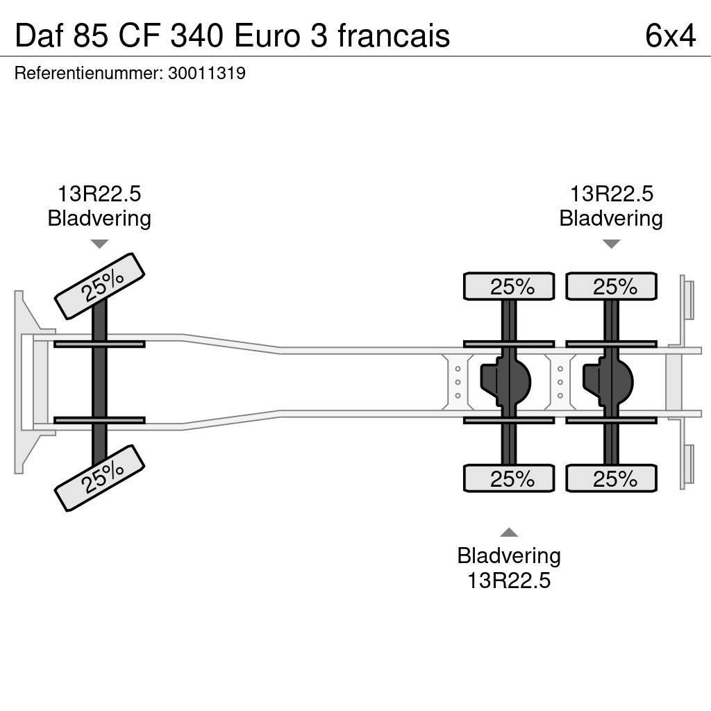 DAF 85 CF 340 Euro 3 francais Camioane platforma/prelata