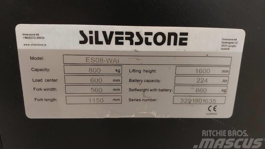 Silverstone ledestabler med initialløft 1,6 m løftehøyde Transpaleta manuala