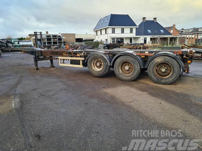 Nooteboom 3 AXLE CONTAINER CHASSIS ALL CONNECTIONS ROR DRUM Camion cu semi-remorca cu incarcator
