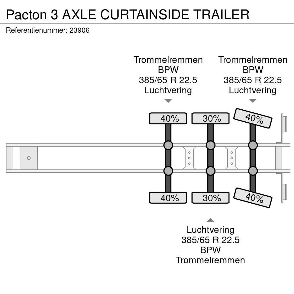 Pacton 3 AXLE CURTAINSIDE TRAILER Semi-remorca speciala