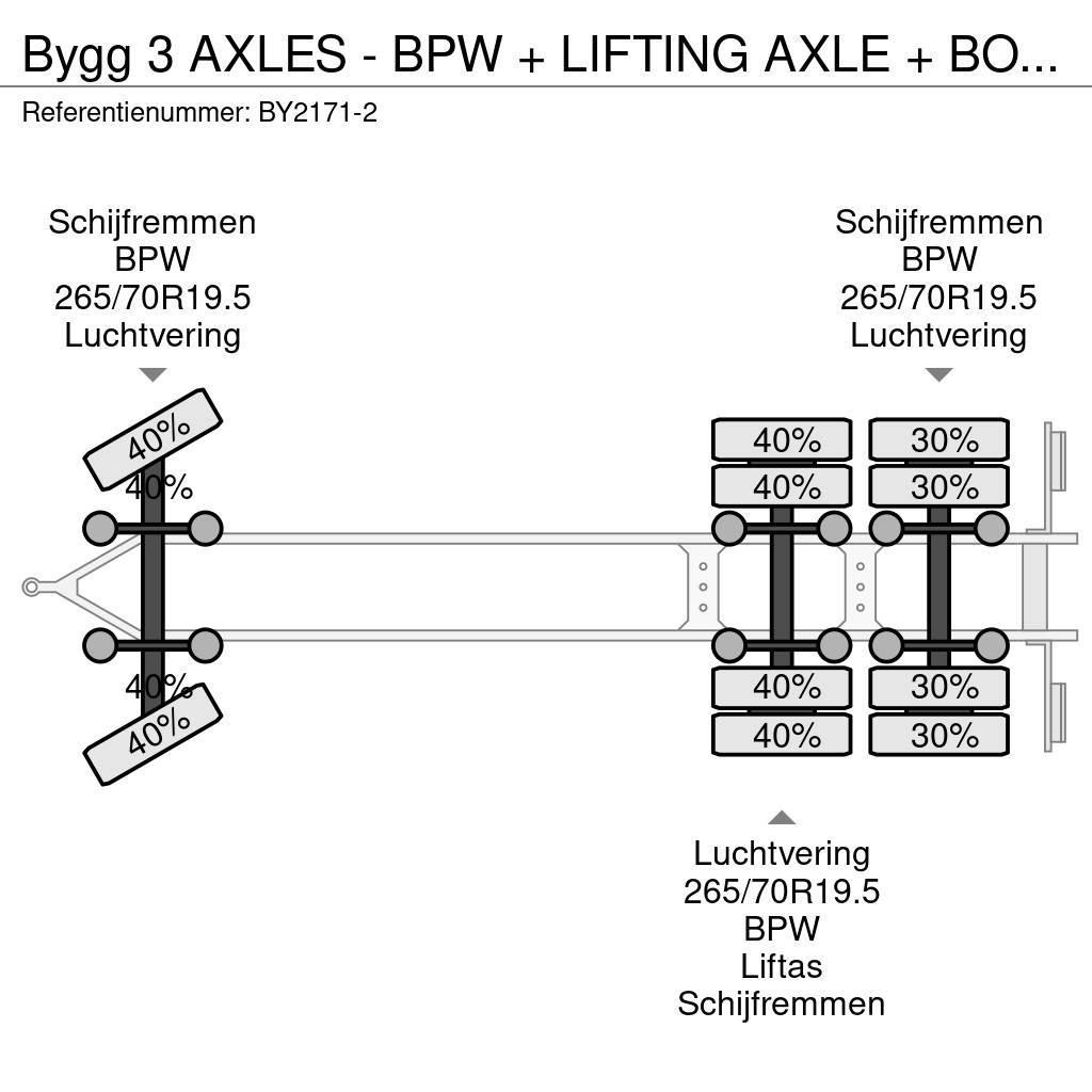  Bygg 3 AXLES - BPW + LIFTING AXLE + BOX 7,80 METER Remorci utilitare