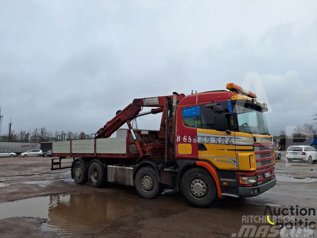 Scania R 124 GB Camioane platforma/prelata