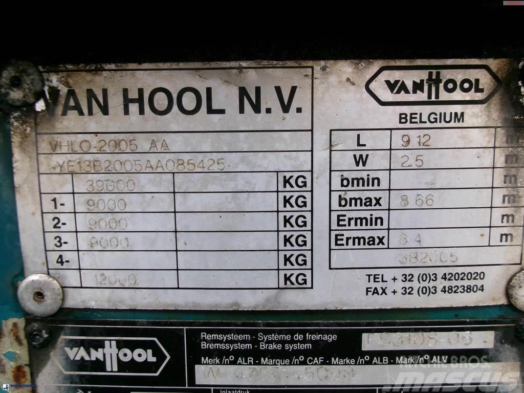 Van Hool 3-axle container chassis 20,30 ft. Camion cu semi-remorca cu incarcator