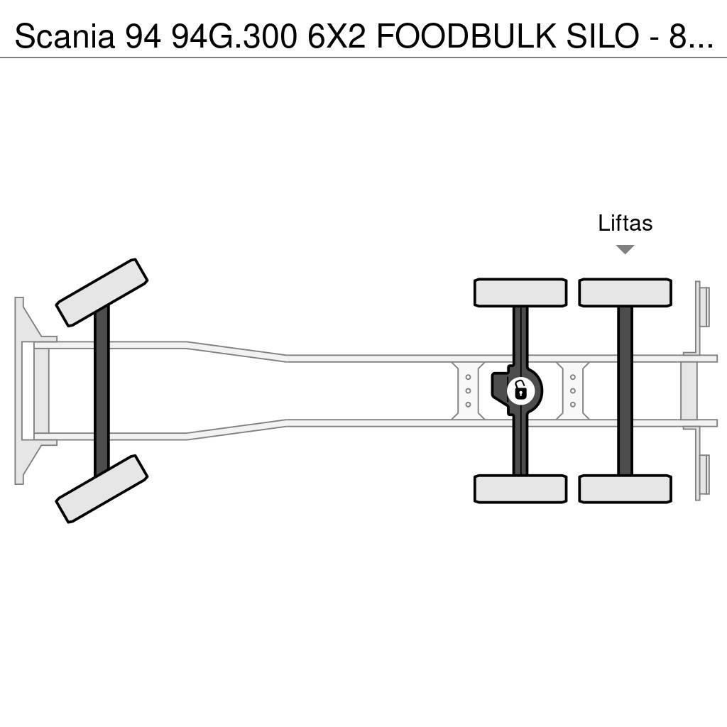 Scania 94 94G.300 6X2 FOODBULK SILO - 8 COMP. Cisterne