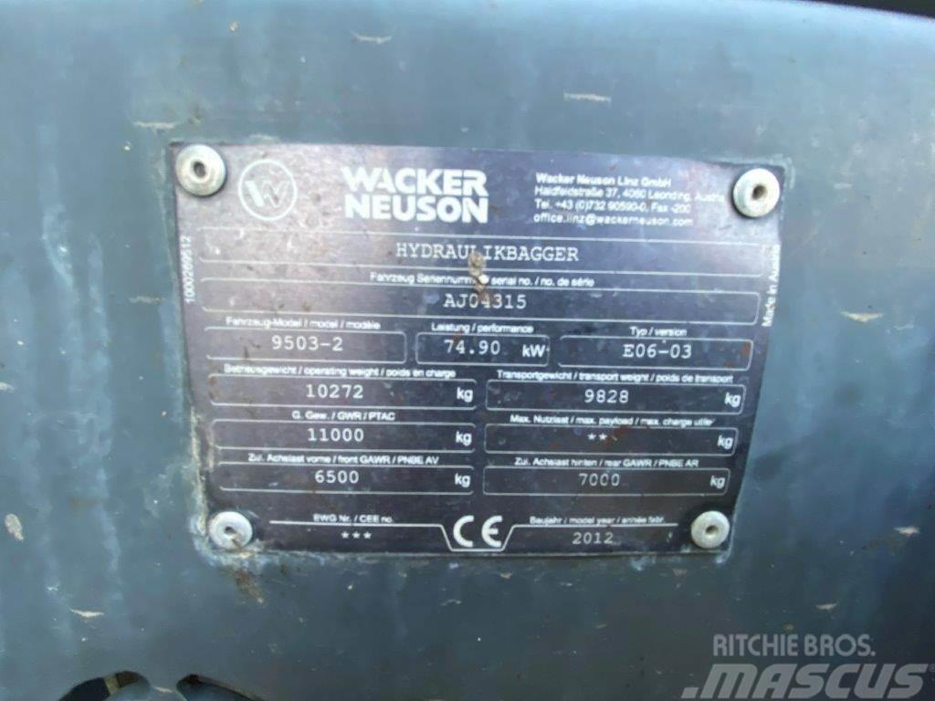 Wacker Neuson 9503-2 WD Mobilbagger Klima Löffel MS08 Excavatoare cu roti