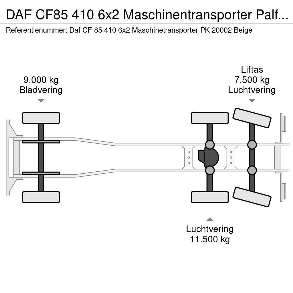 DAF CF85 410 6x2 Maschinentransporter Palfinger PK 200 Transportatoare vehicule