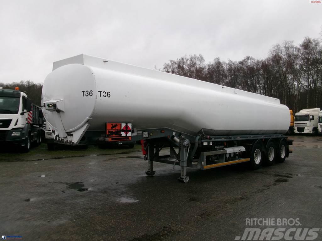  Crane Fruehauf Fuel tank alu 39 m3 / 1 comp + pump Cisterna semi-remorci