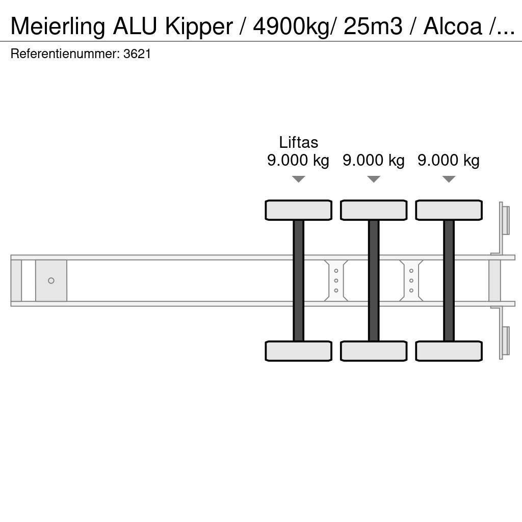 Meierling ALU Kipper / 4900kg/ 25m3 / Alcoa / APK 26-05-2024 Semi-remorca Basculanta