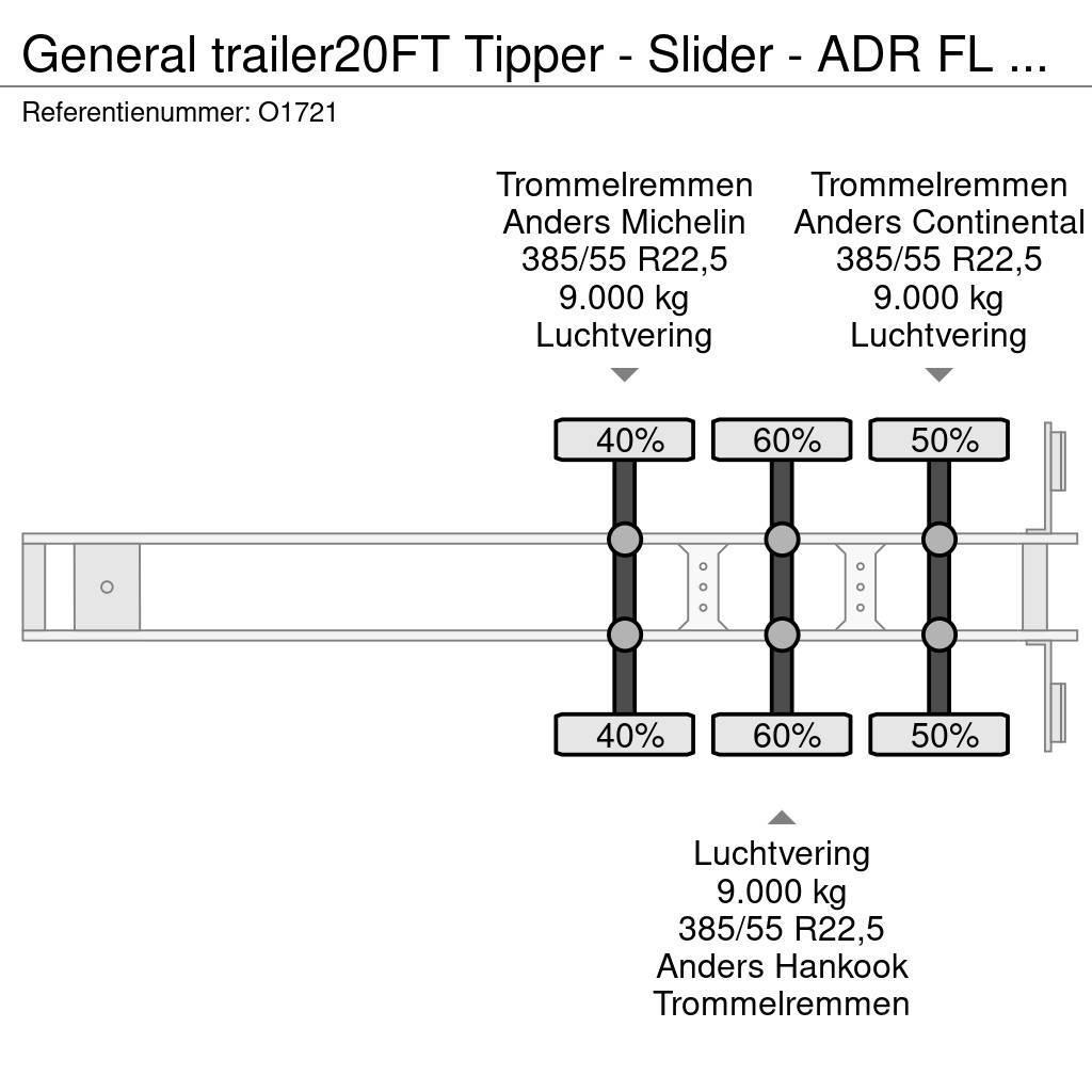 General Trailer 20FT Tipper - Slider - ADR FL OX AT - ElectricHydr Camion cu semi-remorca cu incarcator
