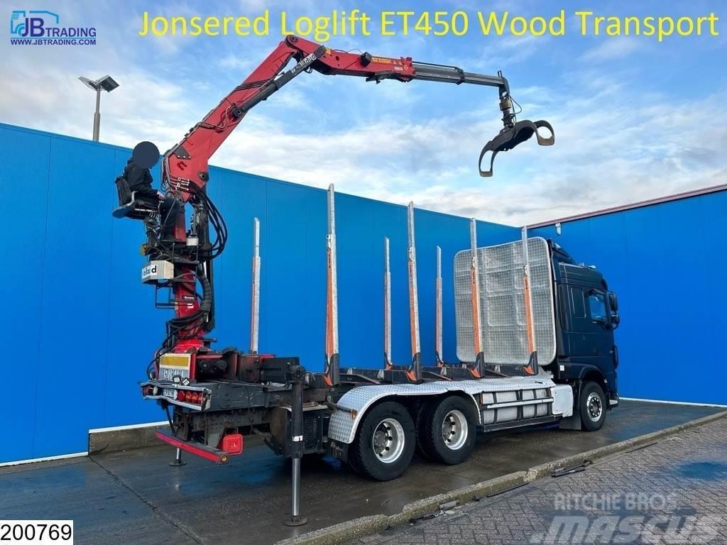 DAF 106 XF 530 6x4, Wood transport, Retarder, Loglift Camion pentru lemne