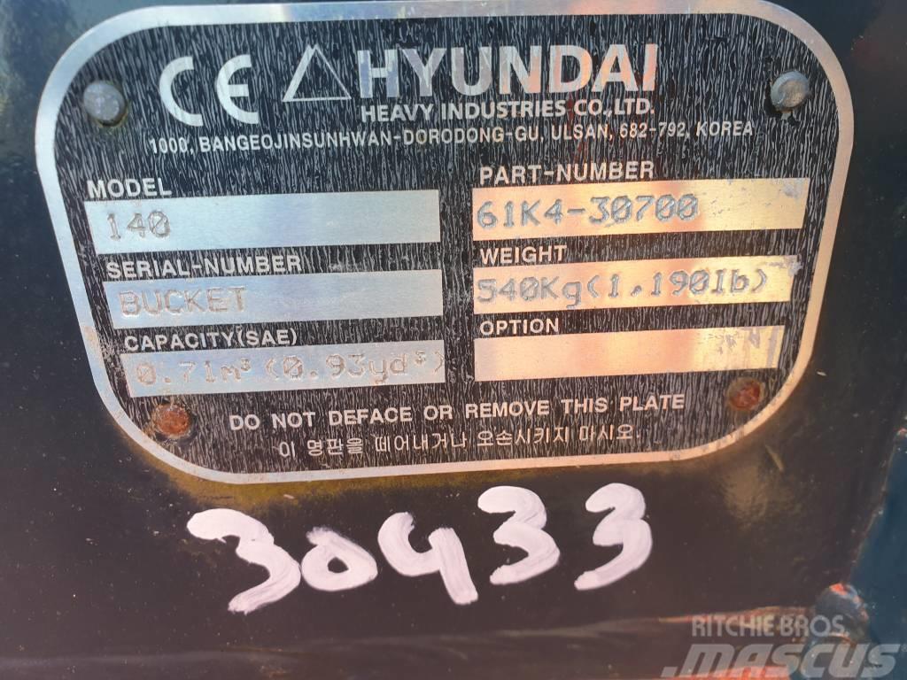 Hyundai Excavator Bucket, 61K4-30700, 140 Pistoane