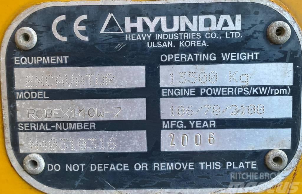 Hyundai Robex 140 W7 Excavatoare cu roti