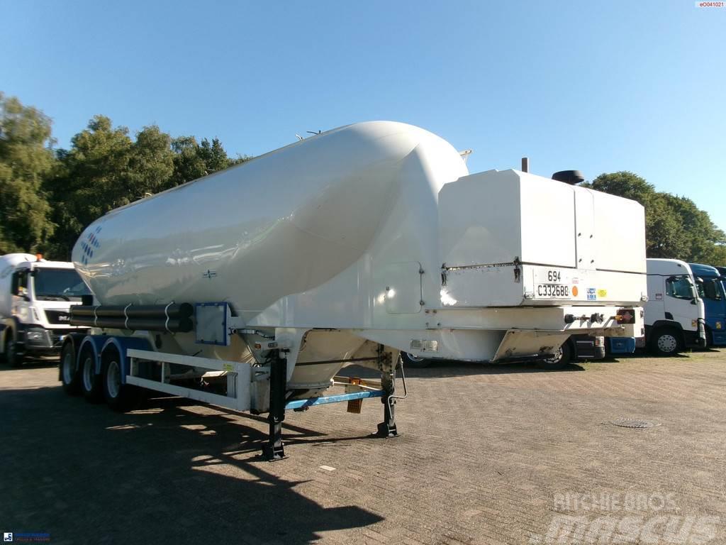 Spitzer Powder tank alu 43 m3 / 1 comp + compressor Cisterna semi-remorci