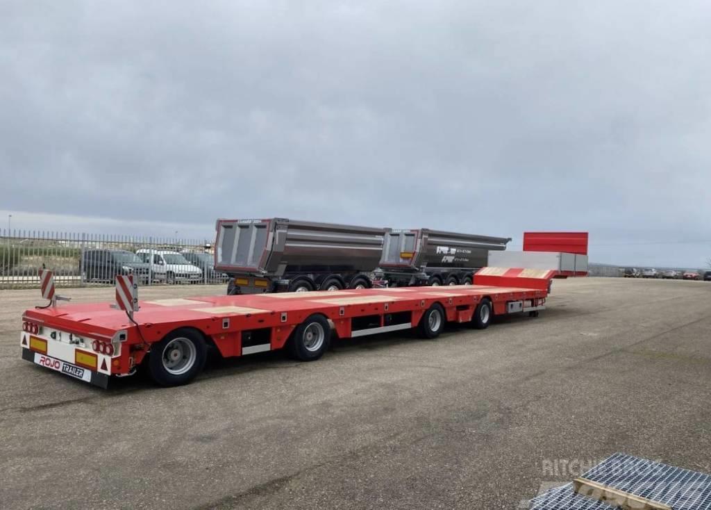 Rojo Trailer 4-axlad låglastande trailer Rak 18,5m Semi-remorca agabaritica