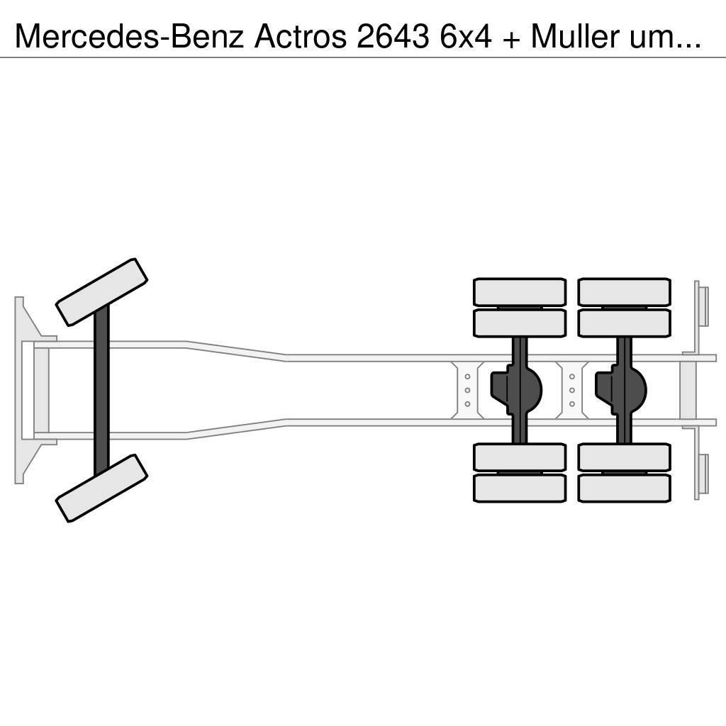 Mercedes-Benz Actros 2643 6x4 + Muller umwelttechniek aufbau Camion vidanje