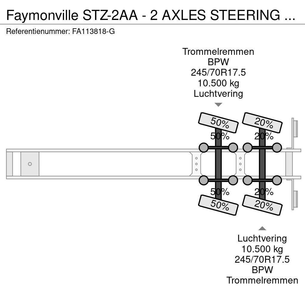 Faymonville STZ-2AA - 2 AXLES STEERING - BED: 7,40 + 3,55 METE Semi-remorca agabaritica