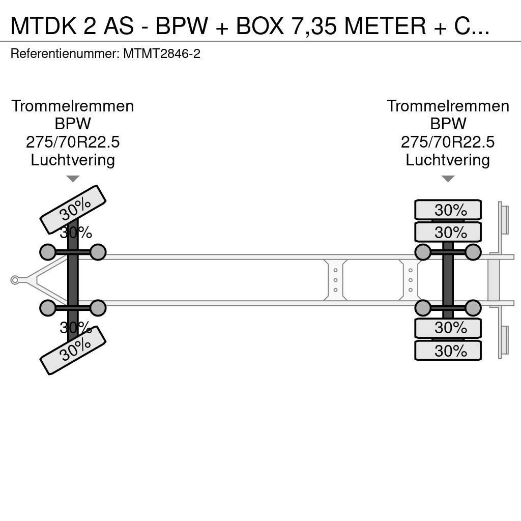  MTDK 2 AS - BPW + BOX 7,35 METER + CARGOLIFT ZEPRO Remorci utilitare