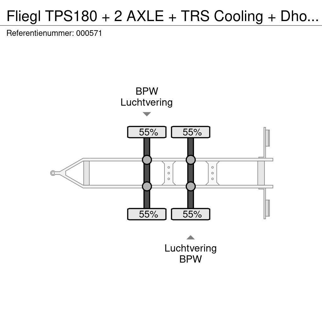 Fliegl TPS180 + 2 AXLE + TRS Cooling + Dhollandia Lift Remorci frigorifice