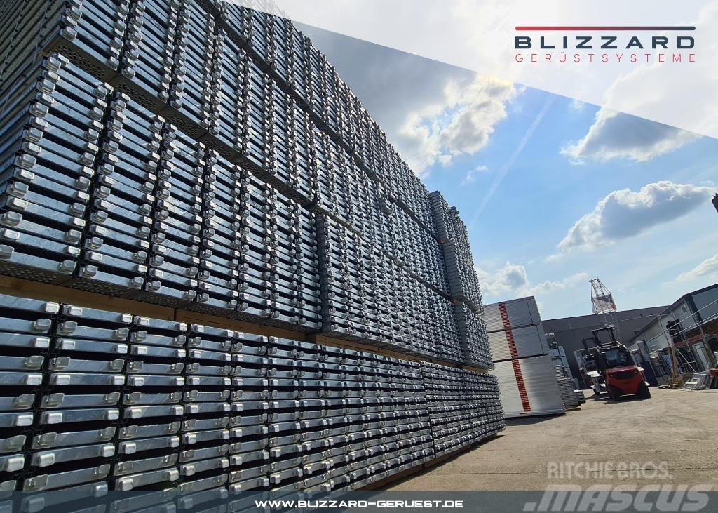  163 m² neues Fassadengerüst mit Stahlböden Blizzar Schele