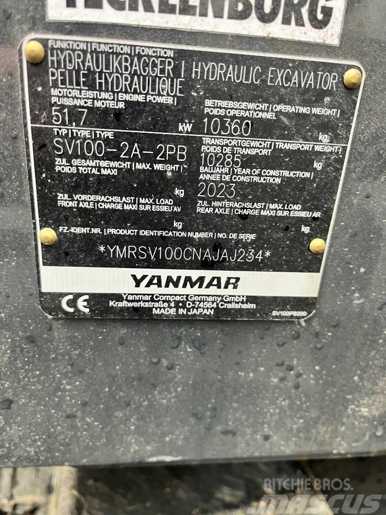 Yanmar SV100-2A 2PB Verstellausleger Powertilt HS08 Excavatoare 7t - 12t