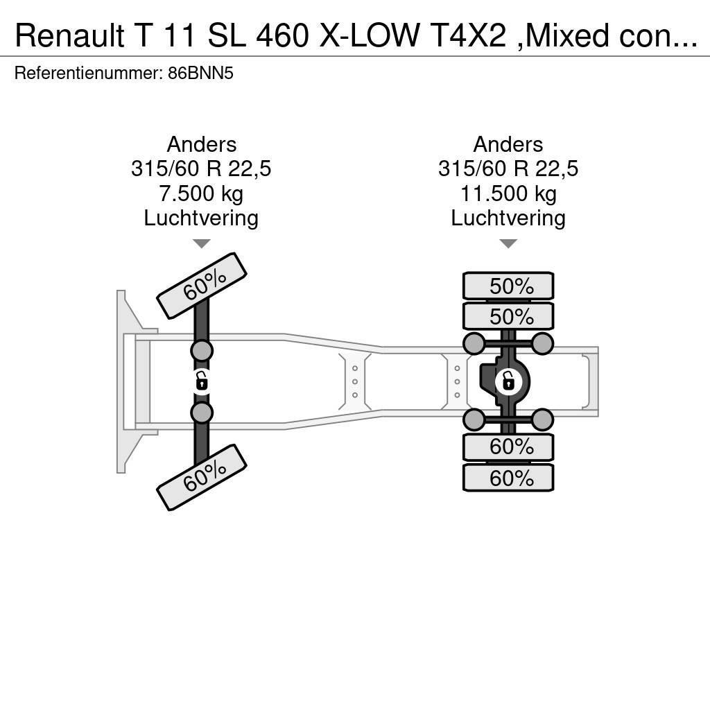 Renault T 11 SL 460 X-LOW T4X2 ,Mixed contrsct 24 mnd onde Autotractoare