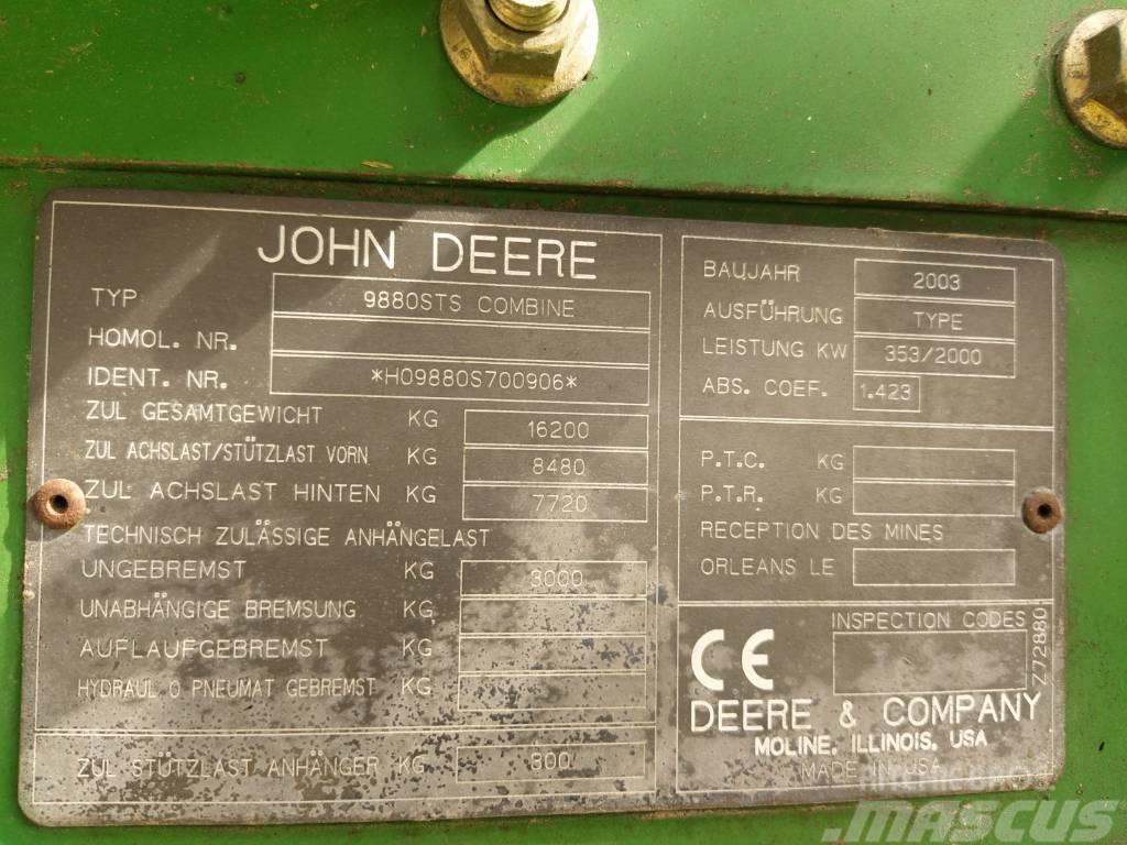 John Deere 9880 STS Combine de secerat