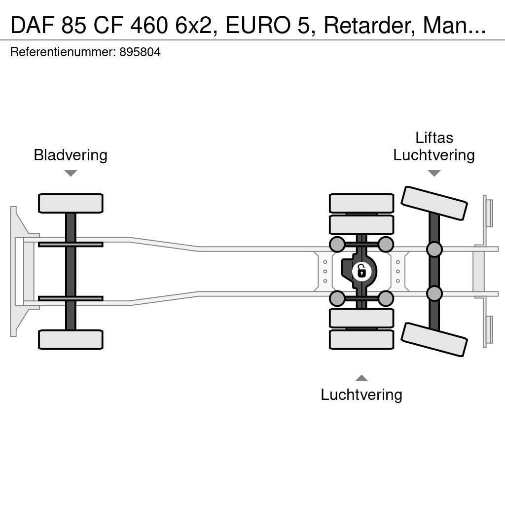 DAF 85 CF 460 6x2, EURO 5, Retarder, Manual, Fassi, Re Camioane platforma/prelata
