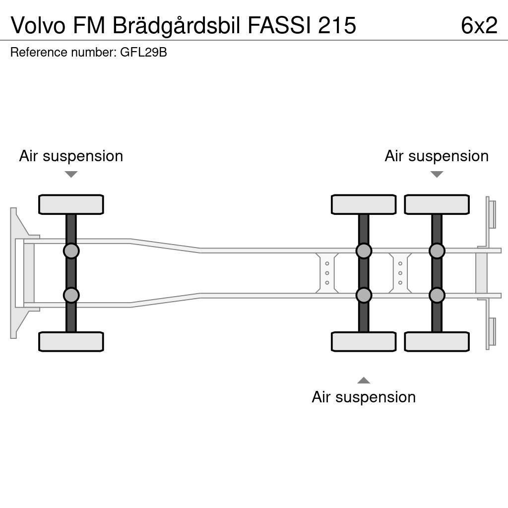 Volvo FM Brädgårdsbil FASSI 215 Camioane platforma/prelata