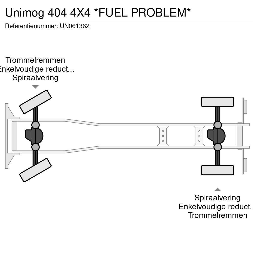 Unimog 404 4X4 *FUEL PROBLEM* Camioane platforma/prelata