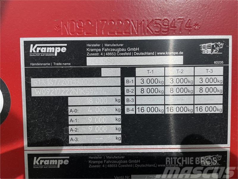 Krampe HD 550 Alte echipamente pentru tratarea terenului