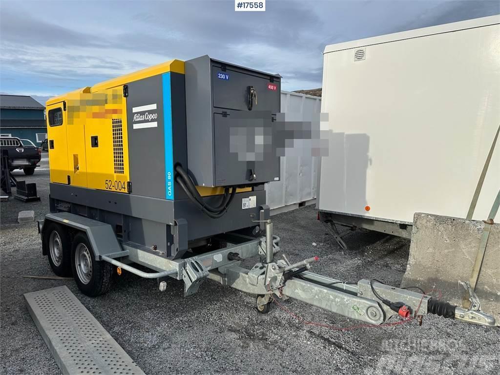 Atlas Copco QAS80 diesel generator/aggegate on trailer Alte componente