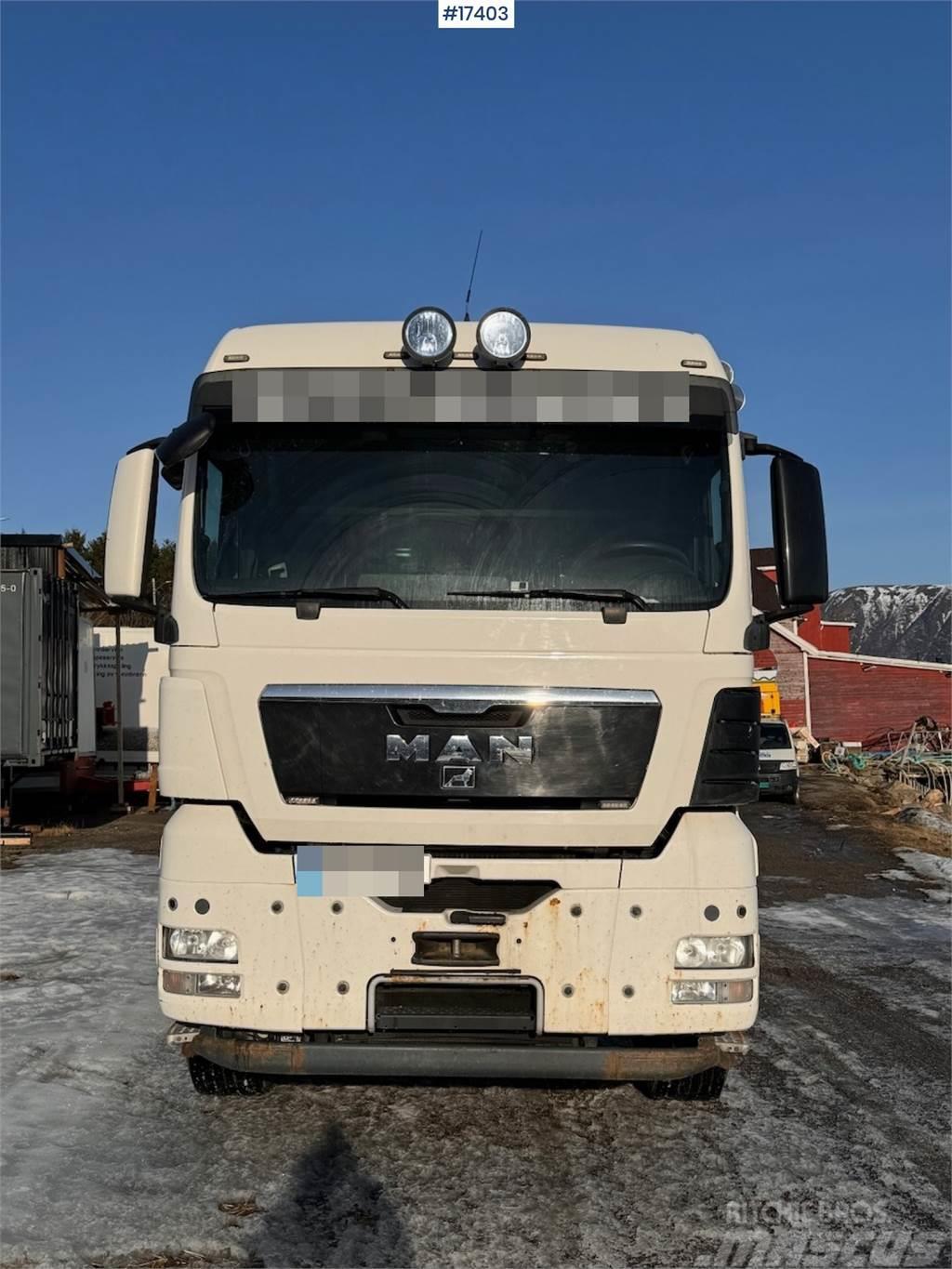 MAN TGX 35.480 8x4 flatbed truck w/ driving bridges Camioane platforma/prelata