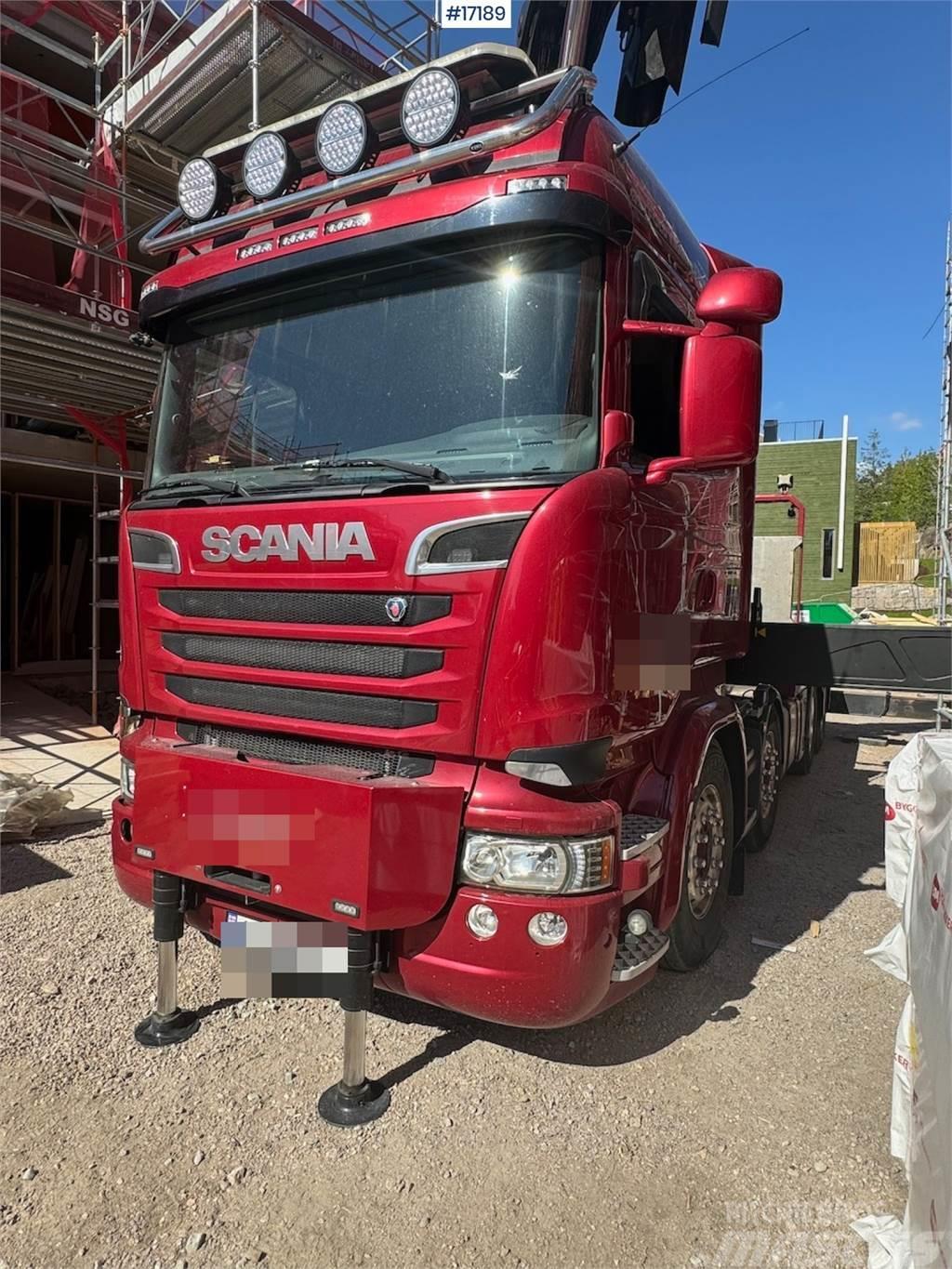 Scania R520 combi truck w/ 92 t/m Palfinger crane. Jib an Camioane cu macara