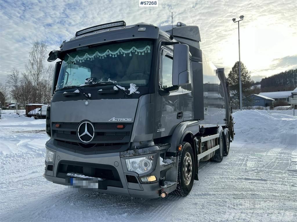 Mercedes-Benz Actros 963-0-C Garbage Truck Rear Loader SEE VIDEO Camion de deseuri