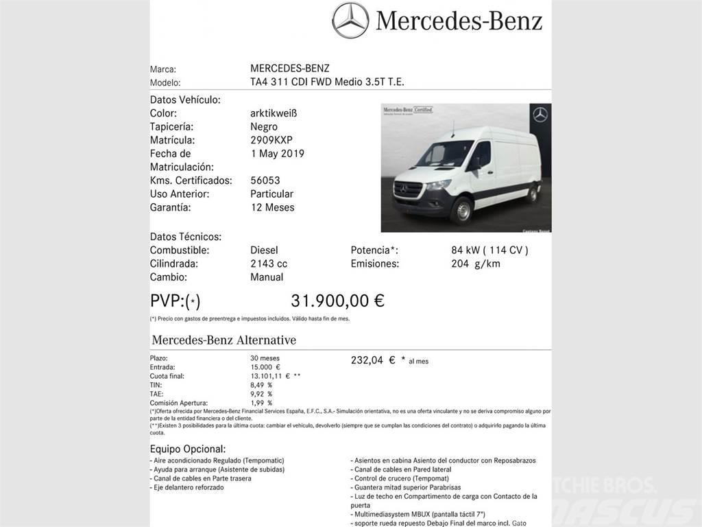 Mercedes-Benz Sprinter 311 CDI MEDIO 3.5T T. ALTO Utilitara