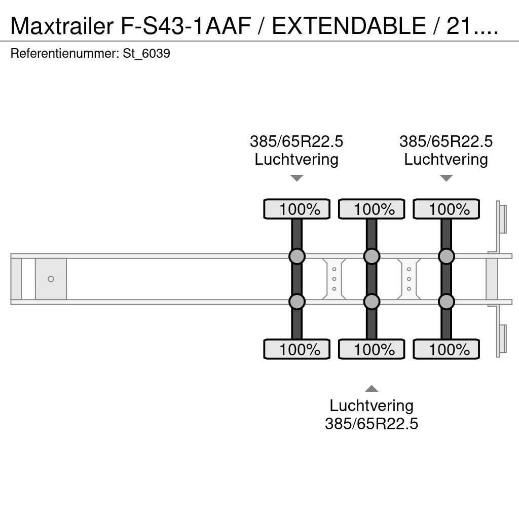 MAX Trailer F-S43-1AAF / EXTENDABLE / 21.10 mtr / TE KOOP - TE Alte semi-remorci