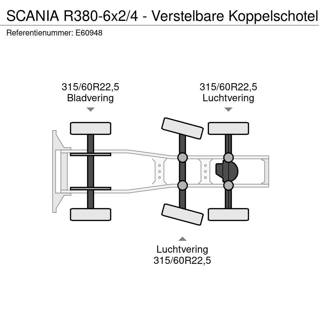 Scania R380-6x2/4 - Verstelbare Koppelschotel Autotractoare