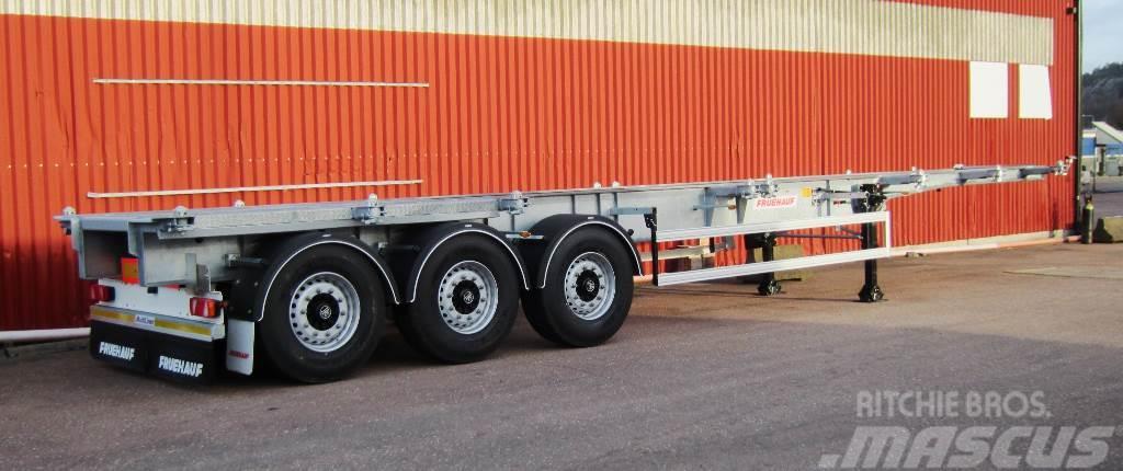 Fruehauf Containerchassi 34 ton 20' mitt + 30 mitt 40 conta Camion cu semi-remorca cu incarcator