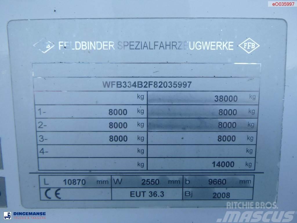 Feldbinder Powder tank alu 36 m3 / 1 comp + compressor Cisterna semi-remorci