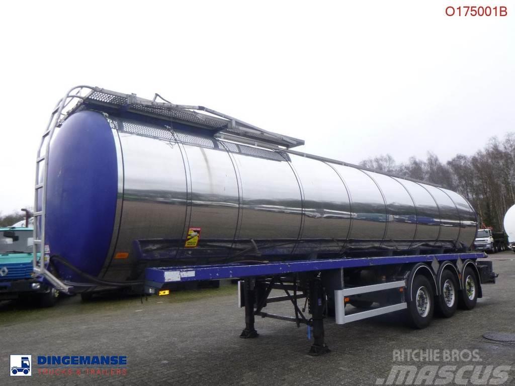 EKW Heavy oil tank inox 32.6 m3 / 1 comp Cisterna semi-remorci