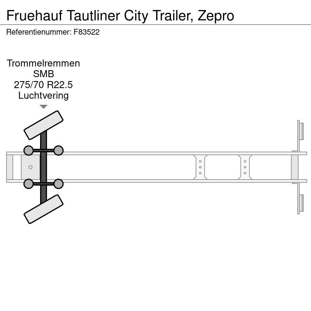 Fruehauf Tautliner City Trailer, Zepro Semi-remorca speciala