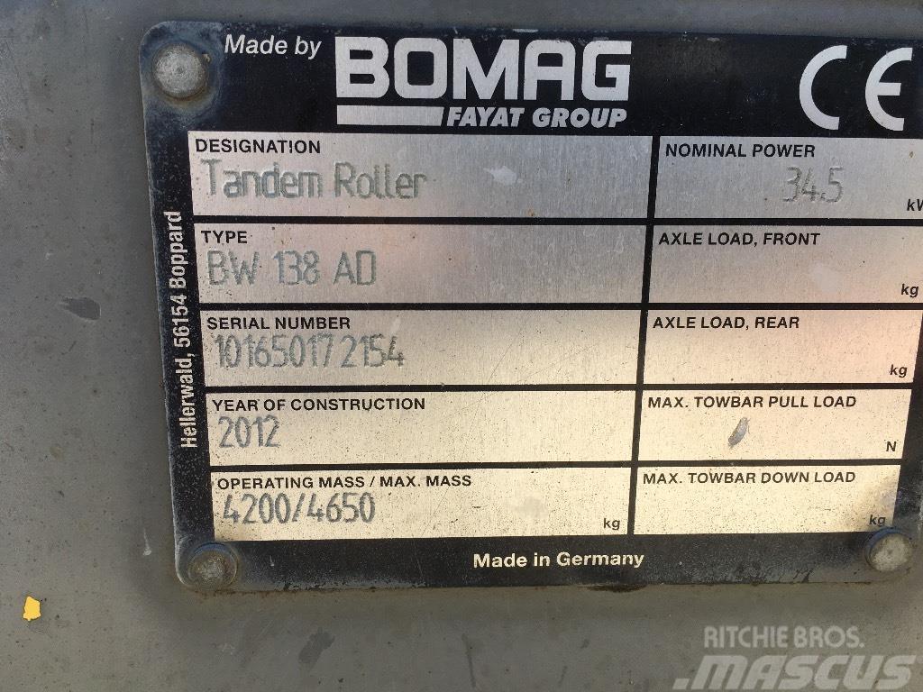 Bomag BW 138 AD Cilindri compactori dubli