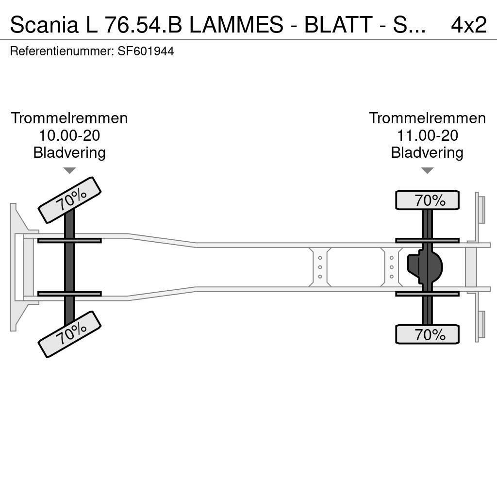 Scania L 76.54.B LAMMES - BLATT - SPRING Camioane platforma/prelata